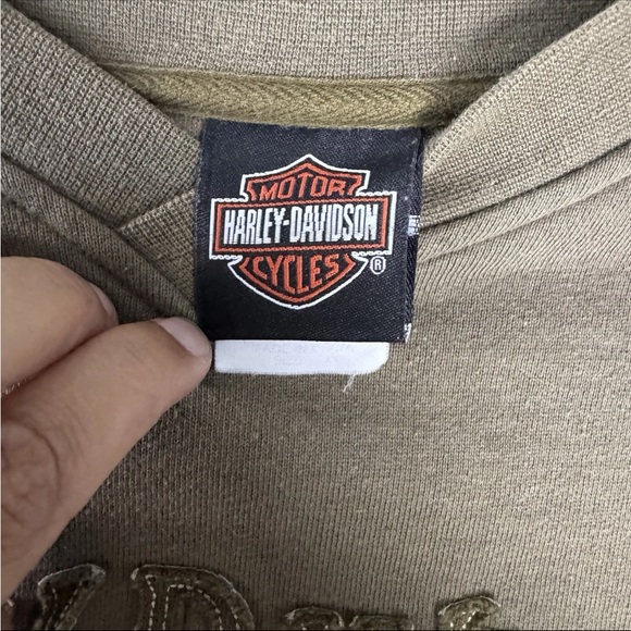 Harley-Davidson Khaki Men's Crewneck Sweater - Picture 4 of 7